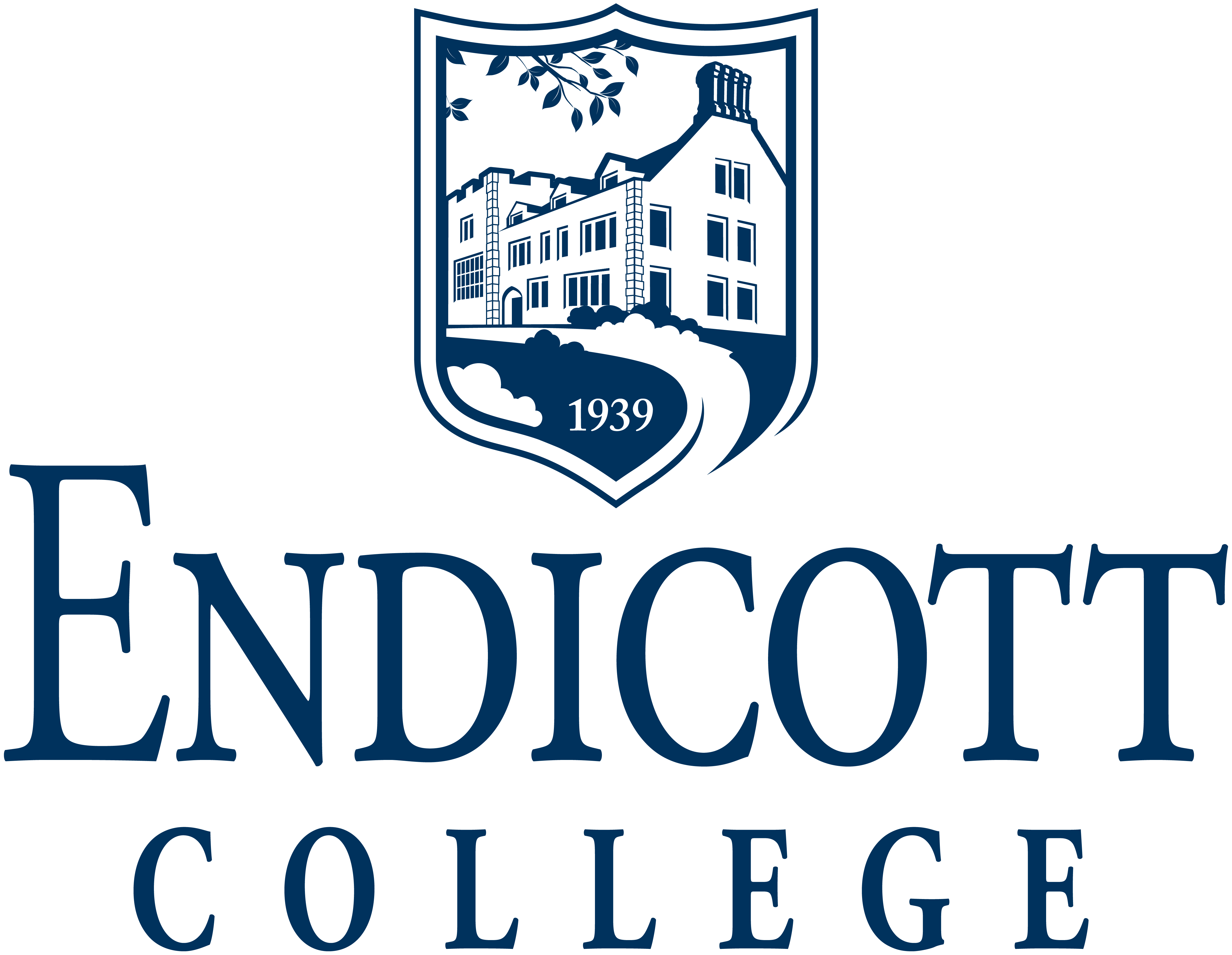 Vertical/Stacked Variation of the Endicott College logo