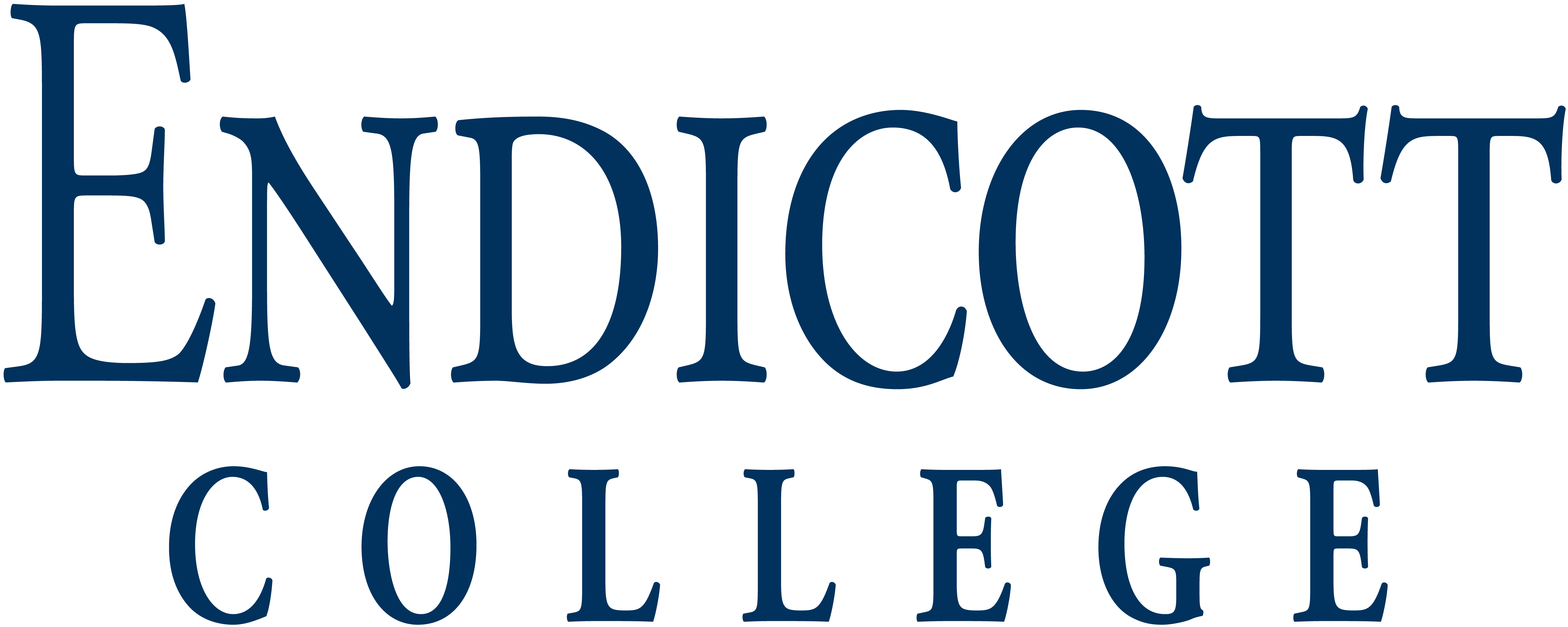 Endicott College Primary Wordmark—Stacked Variation