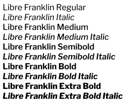 Libre Franklin font options