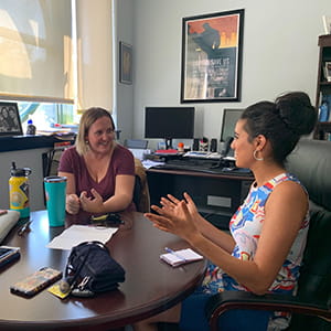 Molly Andrade at a meeting