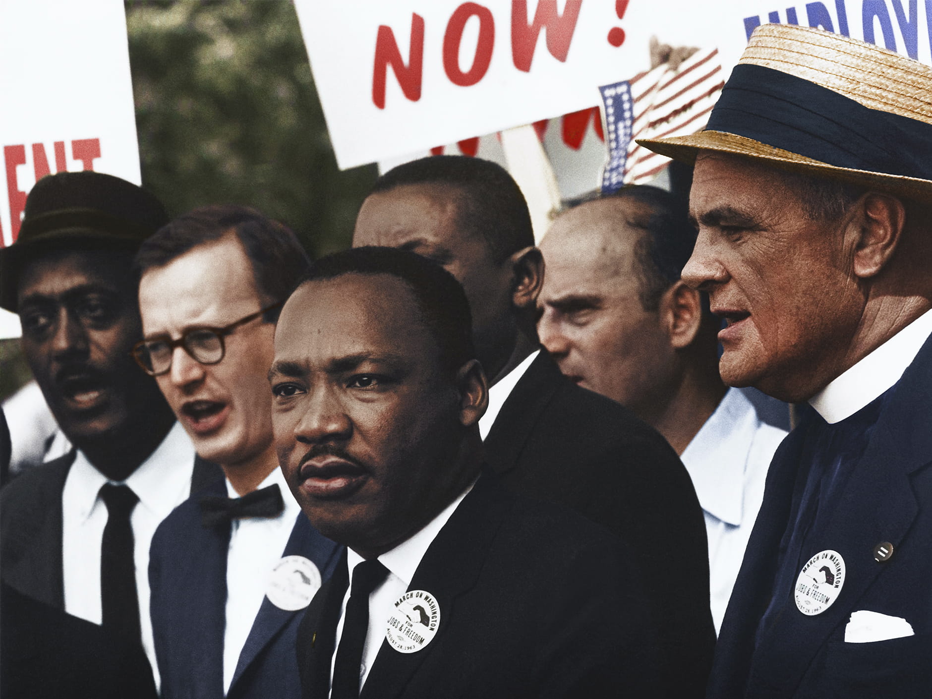 MLK in crowd of protestors