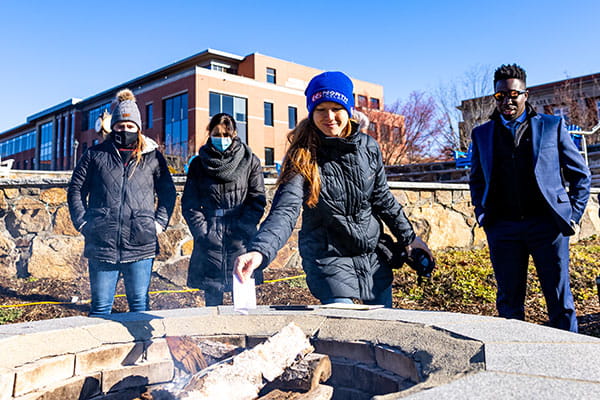 A solstice ceremony led by Gail Cantor
