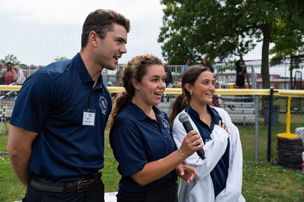 Endicott College student Shaela Nally ’24 won the Woman of Inspiration Student Award on December 11, 2023, at a ceremony at the Auerbach Center in Boston. 