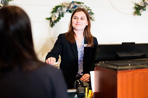 Endicott College hospitality majors Emma Cyr ’24 and Caitlin Reale ’24 have found their spark for the hotel industry, thanks to their semester-long internships this past fall.