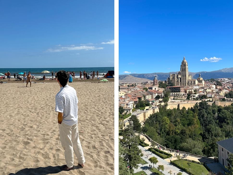 Adin Jepsky ’26 at a picturesque beach in Valencia, Spain