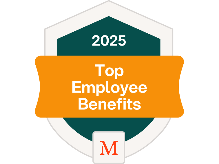 2025 Top Employee Benefits badge from Mployer