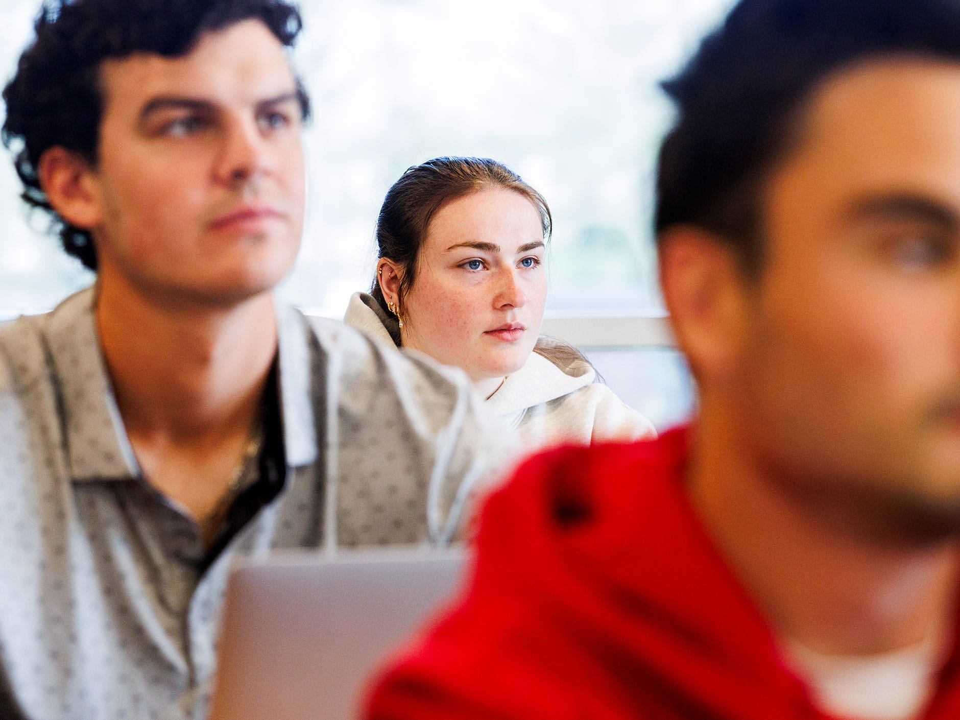 Students in a business classroom.