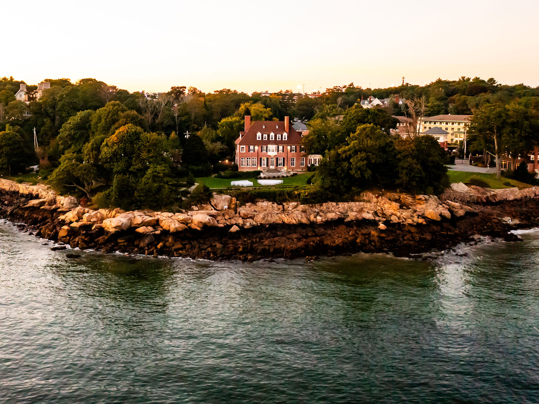 Evening aerial view of Misselwood Estate