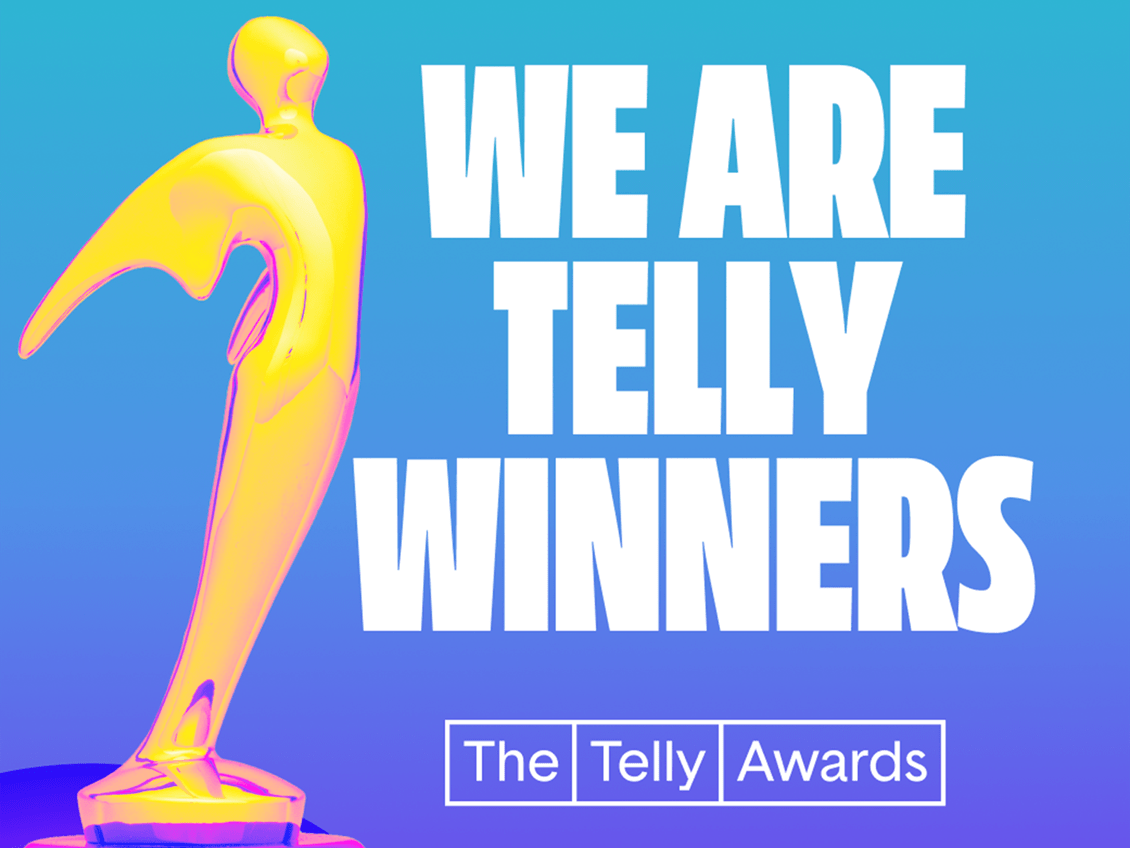We Are Telly Winners The Telly Awards statue and logo