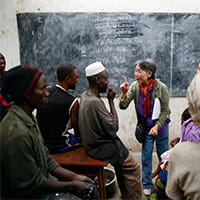 a screen from the independent film titled The Barefoot Artist