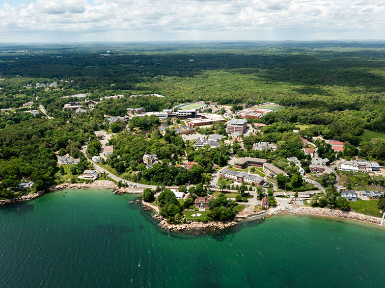 Aerial view of Endicott College