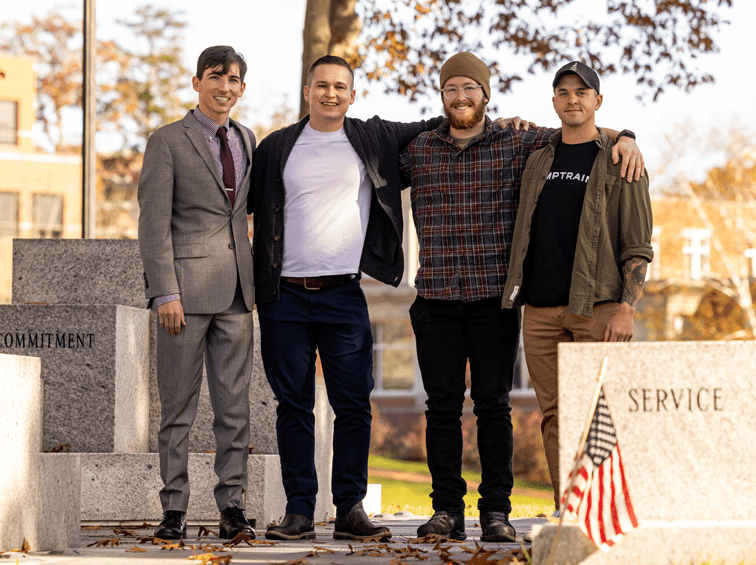 Students on Endicott campus