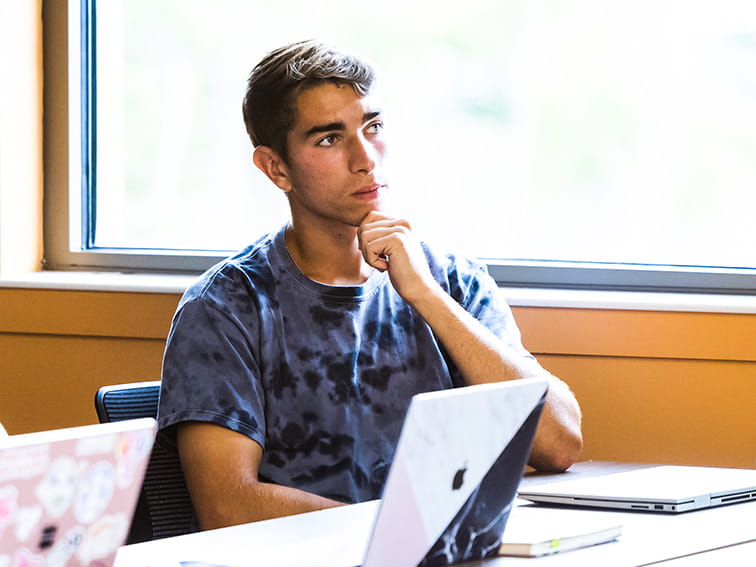 Student in the classroom