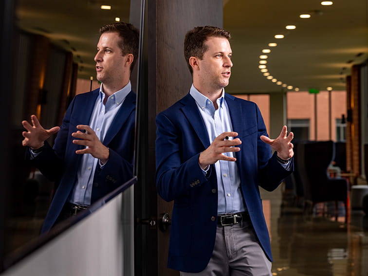 Professor teaching a class