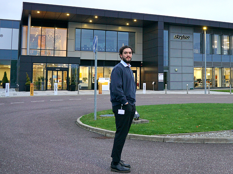 Endicott student at an international internship site