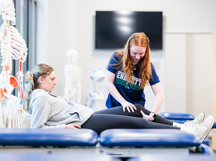 Student stretching