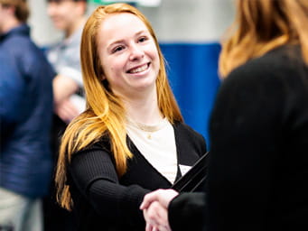 Students at career fair