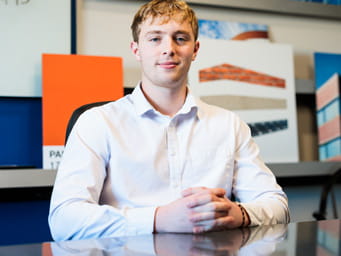 Student at an internship