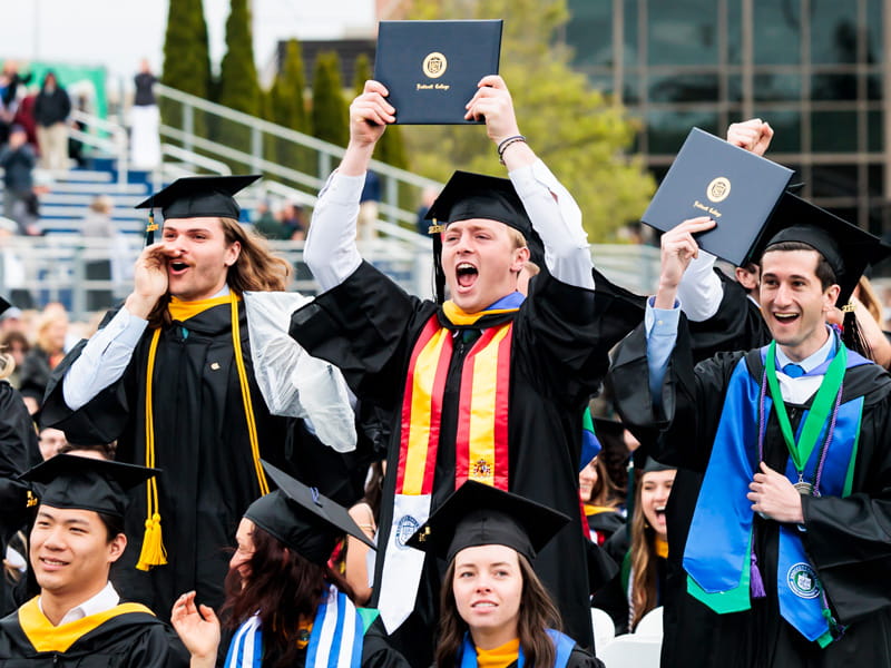 Students at commencement