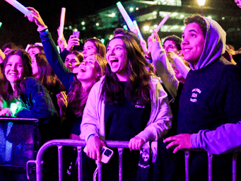 Students at a spring concert