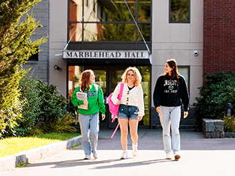Students in front of Marblehead Hall