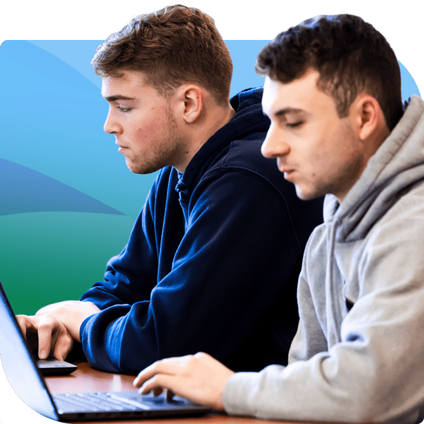 Students using laptops